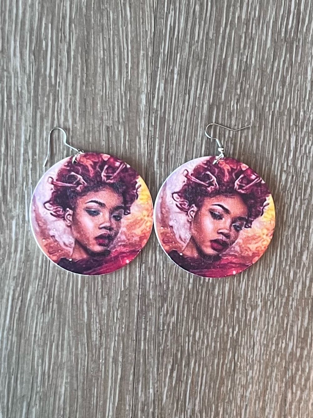 Colorful 'Queen' & Portrait Statement Earrings